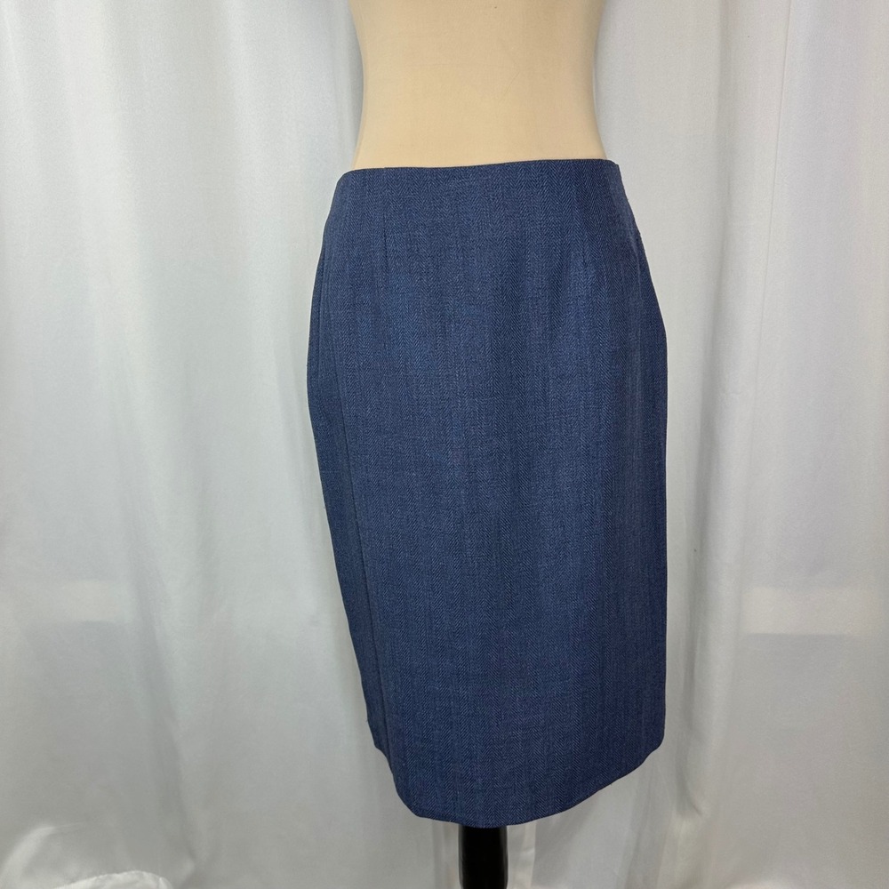 Signature by Larry Levine Navy Textured Two-Piece Skirt Set - Picture 9 of 14